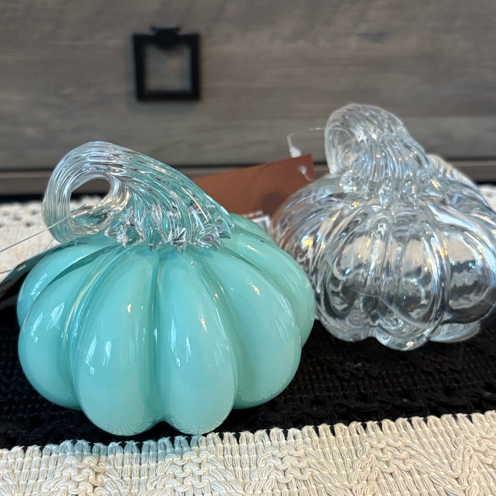 🆕Blown Glass Pumpkin Decor Bundle, OS
